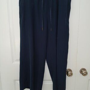 lululemon wide leg pant on the fly wide leg size 12 navy blue